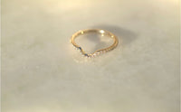 Curved Contour Diamond Eternity Wedding Band